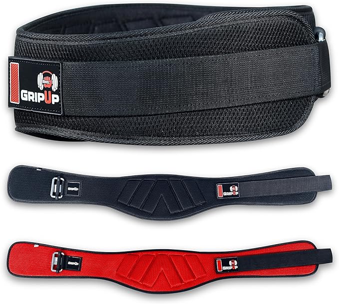 Grip Up Back Support Weightlifting Belt - Black