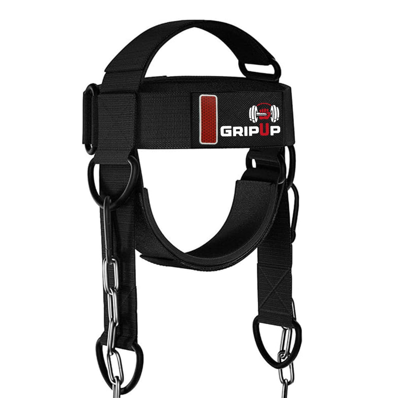 GripUp Neck Harness 4MM Padded Neck Developer 90CM adjustable Steel Chain