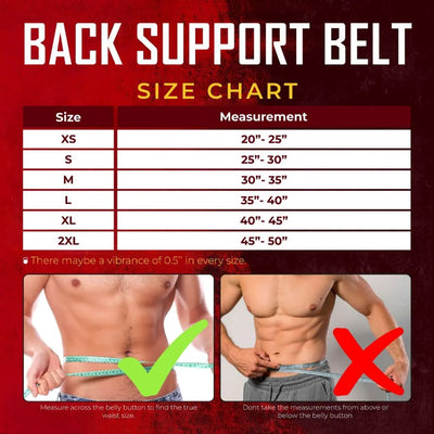 Grip Up Back Support Weightlifting Belt - Black